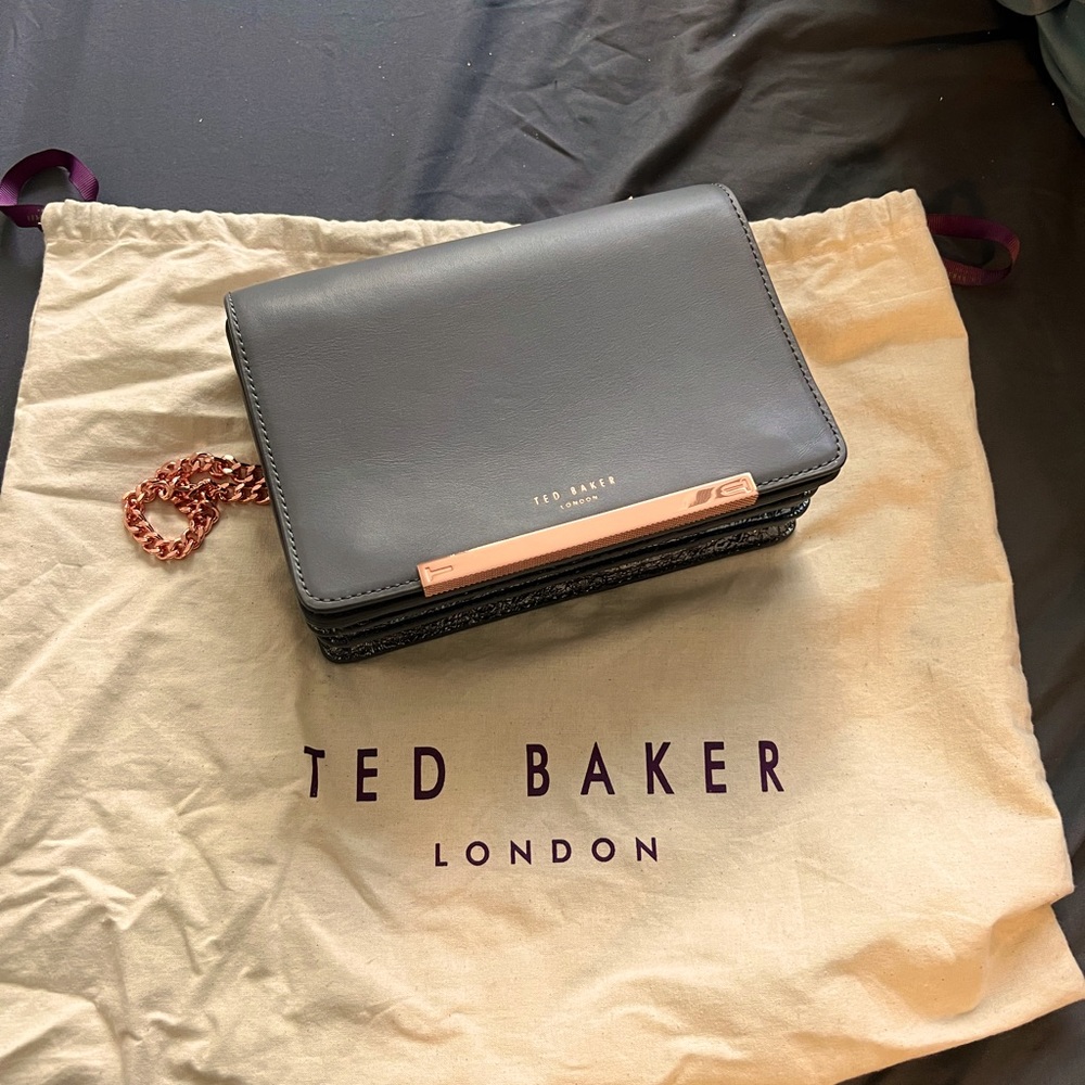 Ted Baker Grey and Rose Gold Handbag